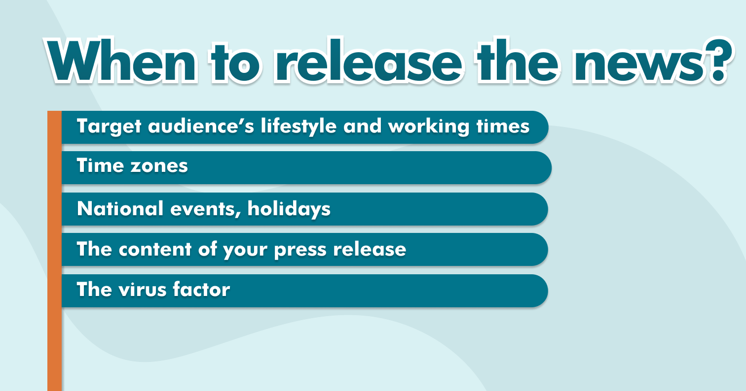 When to release the news?