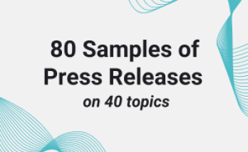80 Samples of Press Releases on 40 Topics