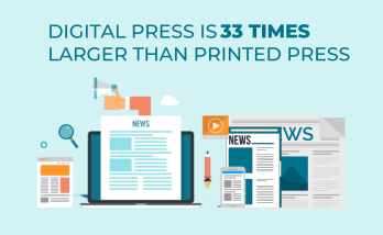 Digital press is 33 times larger than printed press