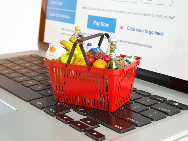 The tables were equipped with online food shopping: Internet food sales increased by 112%!