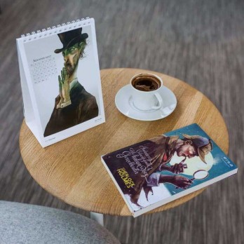 Ersa ves Sherlock Holmes concept notebook and calendar